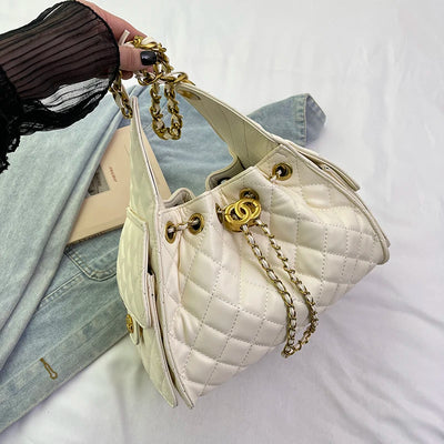 Famous Designer Inspired Elegant Tote Bag: Women's Spacious Leather Handbag With Shoulder Straps, Luxury Ladies