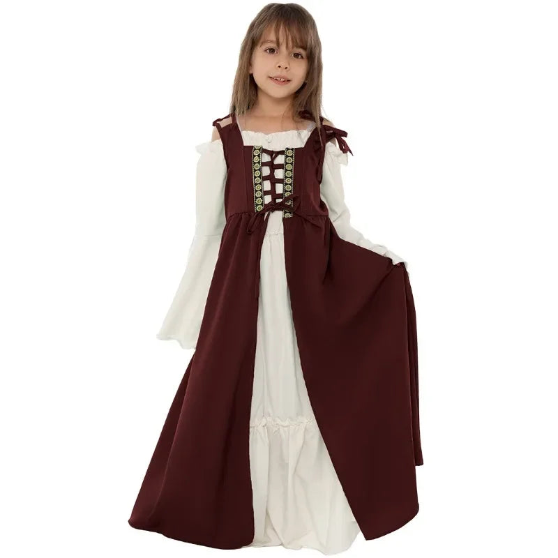 Renaissance Medieval Dress - Gothic Lace-Up Ball Gown for Women,Halloween Costume,Historical Cosplay,Themed Party Elegant Dress