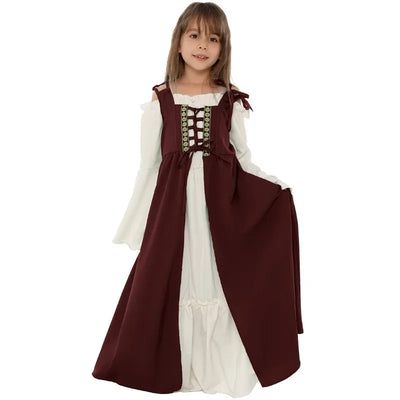 Renaissance Medieval Dress - Gothic Lace-Up Ball Gown for Women,Halloween Costume,Historical Cosplay,Themed Party Elegant Dress