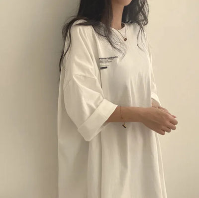 Woman Oversize Half Sleeve T Shirts Summer New Clothes Loose Fitting Cotton T-shirt Women Tops Ropa Mujer Hip Hop Tees Clothing