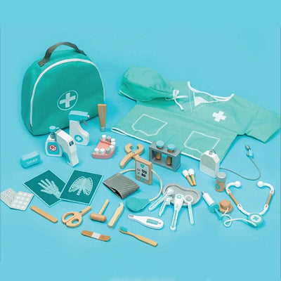 Wooden Pretend Play Toy For Children Games Simulation Girls Gift Educational Game Doctor Career Nursing Kids Toys Accessories