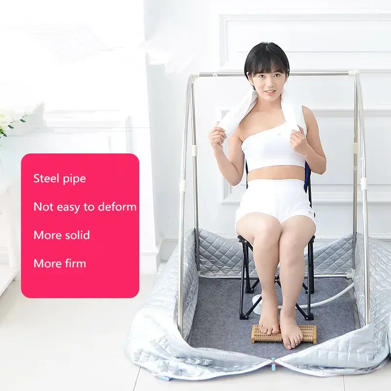 Portable Steam Sauna Beneficial Skin 2.0L Steamer Pot 1000W Slimming Bath SPA Strong Stainless Steel Bracket Sauna Room