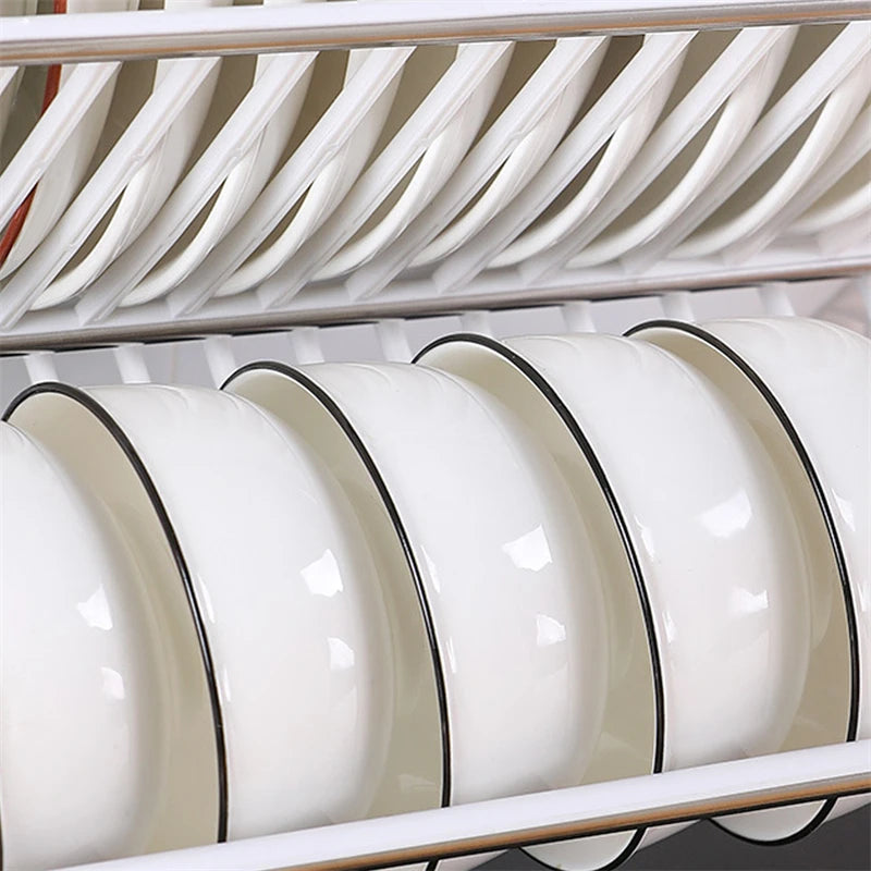 Kitchen Organizer Sink Drain Shelf Dish Drying Rack Bowl Plates Shelf Storage Drawer Desktop Adjustable Holder Home Accessories
