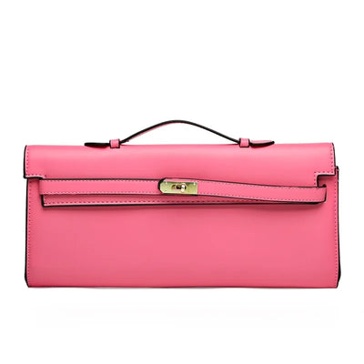 Elegant Classic Leather Handbag For Ladies - With Inner Compartments High Quality By Famous Designer Brand