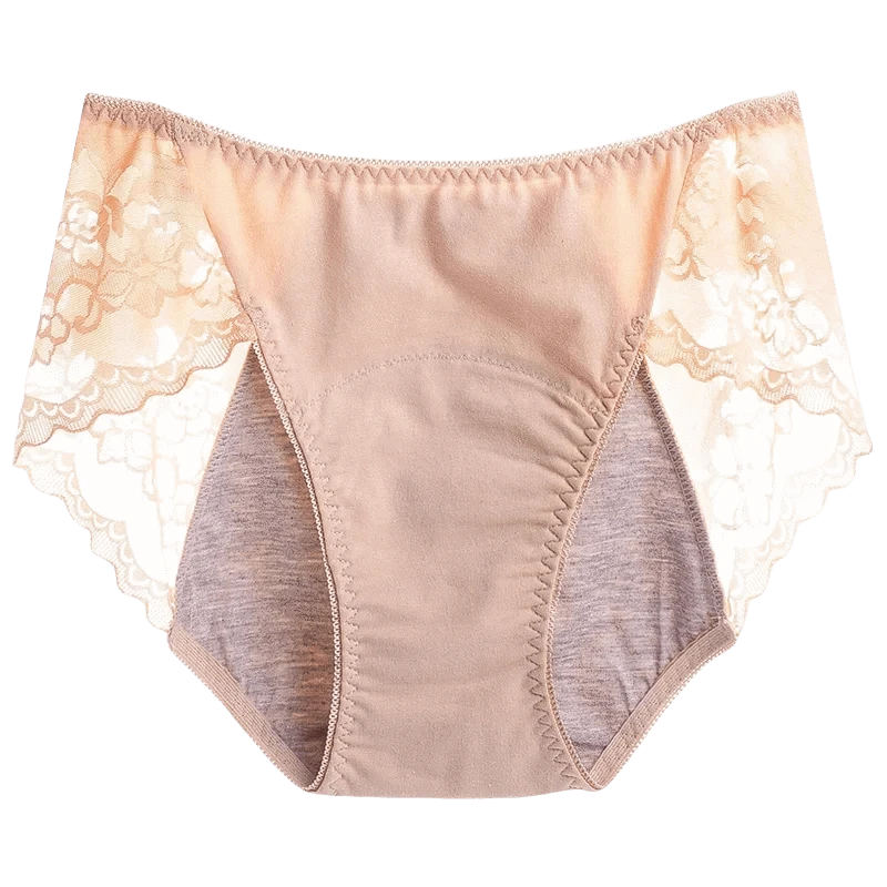 Women's Leak Proof Menstrual Panties lace Breathable SexysWaterproof Mid Waist Physiological Period Seamless  Underwear