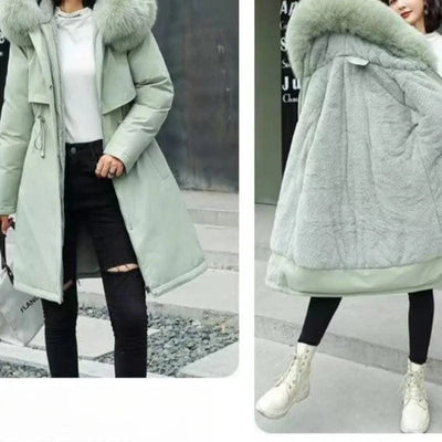 Women's Winter Hodded Fleece Padded Jacket Windbreaker Office Lady In Coats & Jackets Outerwear