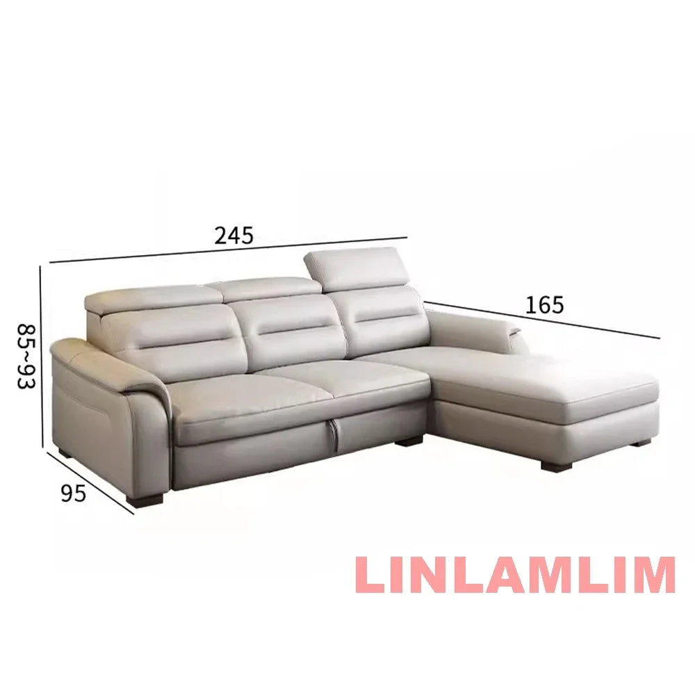 Customizable  Multifunctional Convertible Sofa Bed With Eletric Recliner, Folding Sofa Cama