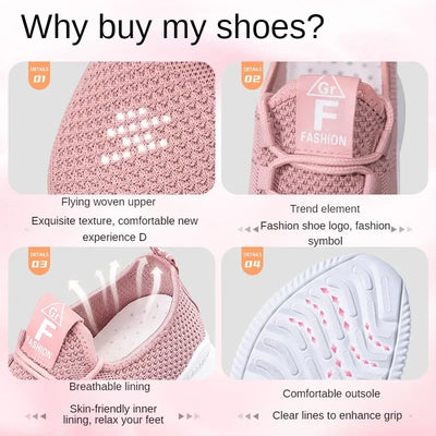 2024 Sports Running Shoes Women's Mesh Breathable Walking Women's Sports Shoes Comfortable and Fashionable Casual Sports Shoes