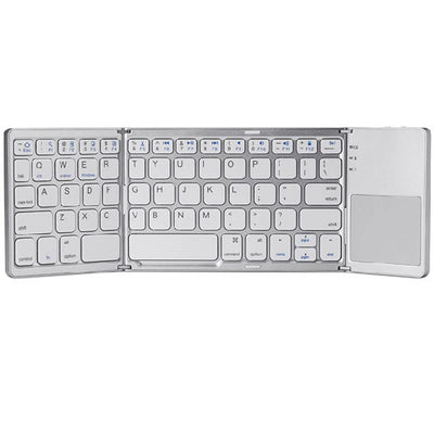 Portable Mini Three Folding Wireless Bluetooth Keyboard Foldable Touchpad Keypad for IOS Android Windows ipad Tablet Laptop