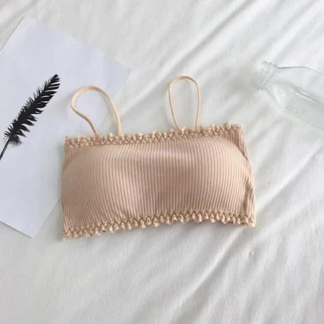 Women's Cotton Bra Female Tube Top Bra