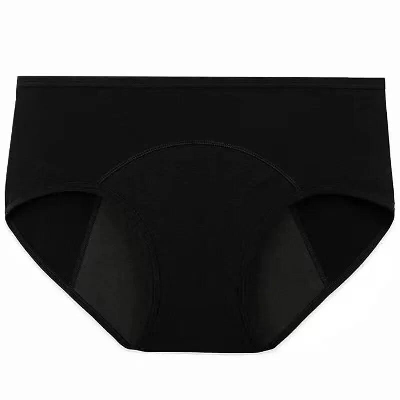 Women Menstrual Panties Leak Proof Briefs Black L XL XXL Cotton Lingerie Absorbency Comfortable Physiological Underwear