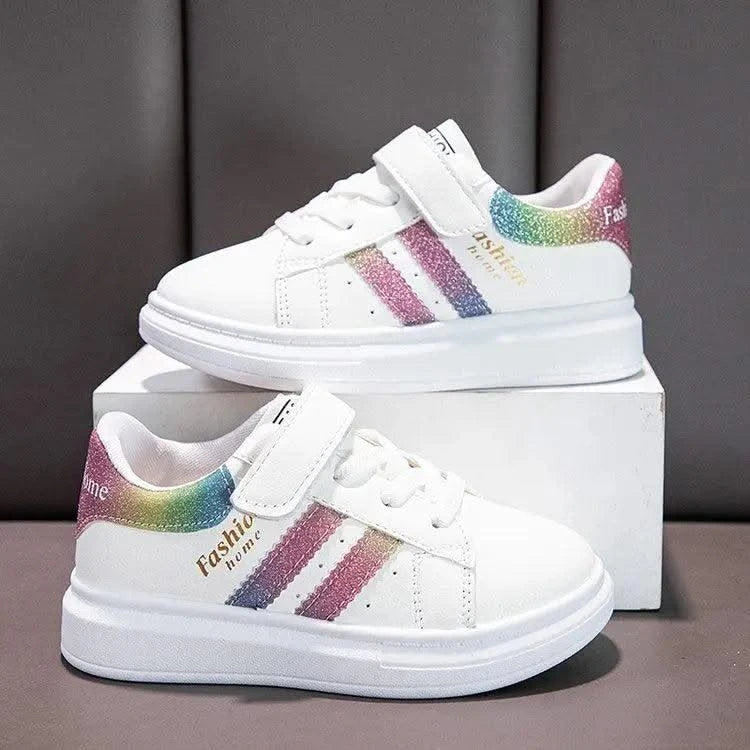 Children's Sports Shoes Non-slip New Tennis Shoes for Girls Fashion Boys Versatile Kids Causal School Running Sneakers Hook Loop