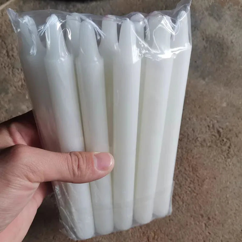 Emergency Lighting Candle, Red, White, Yellow, 2cm Diameter, 21cm Height, Worship Sacrifice, Romance Pray, 10Pcs per Lot