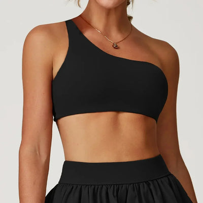 Sports Underwear Women Impact Sports Bra Push Up Fitness Bra One Shoulder Shockproof Yoga Bra Yoga Running Bra Sexy Workout Vest