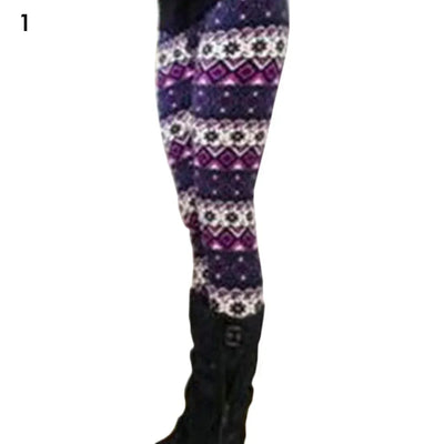 Christmas Leggings Women Tights Trouser High Waist Skinny Leggins Snowflake Elk Xmas Fitness Legging Lady Stretch Trousers Pants