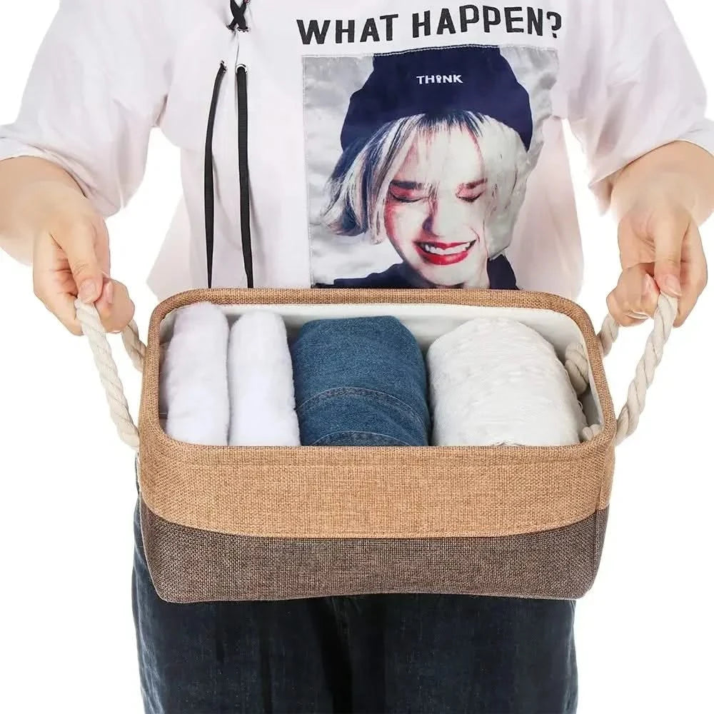 Home Supplies Sundries Sorting Basket Folding Linen Organizer Box Underwear Socks Baby Toys Storage Basket