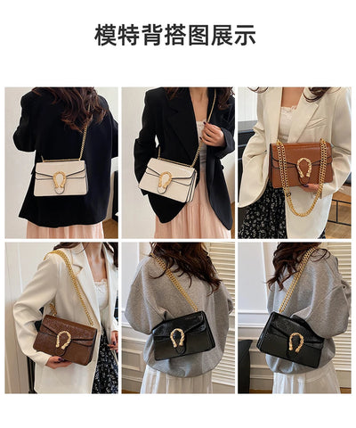 Luxury Brand Leather Handbag For Women Elegant Classic Popular Ladies Shoulder Bag By Famous Designer Modern