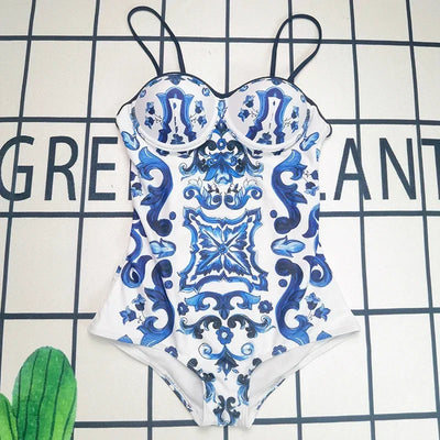 Luxury Design Women's One-piece Swimsuits Classic Hollow Swimwear Designer Brand Beach Sexy Bikini Sets
