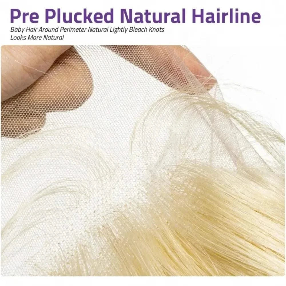 13x6 Bone Straight  Lace Frontal Honey Colored Human Hair Wig 613 Blonde Transparent Lace Front Closure Wigs for Black Women