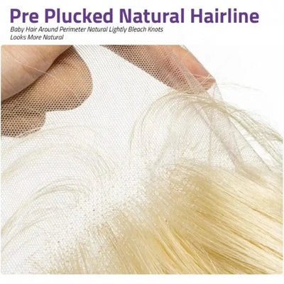 13x6 Bone Straight  Lace Frontal Honey Colored Human Hair Wig 613 Blonde Transparent Lace Front Closure Wigs for Black Women