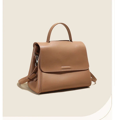 Women's Cowhide Genuine Leather Shoulder Bag Female Fashion Luxury Designer Handbags Ladies Commuting Large Capacity Bucket Bags