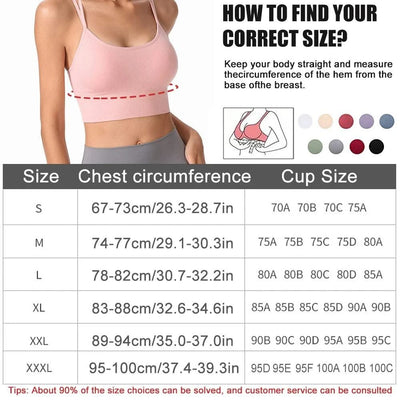 Women Strappy Sports Bras Padded Fitness Yoga Vest