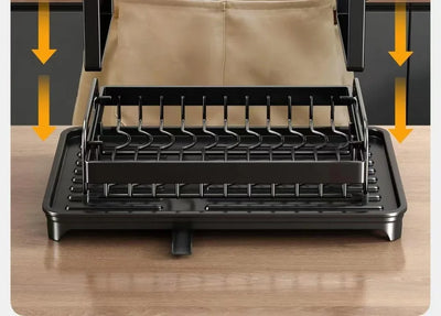 Kitchen drain rack dish rack household utensils knives and forks storage racks Tabletop drying bowl rack kitchen organizer