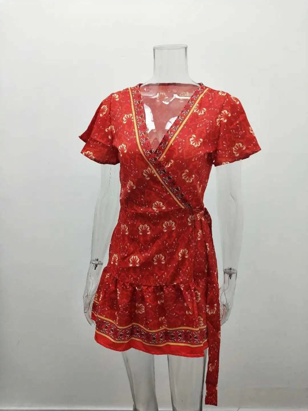 Elegant Women's Dresses Summer Bohemian Dress Vestidos Curtos Mujer Kadın Elbisesi Yazlık Kısa Elbiseler Midi Elbiseler Robe Ete