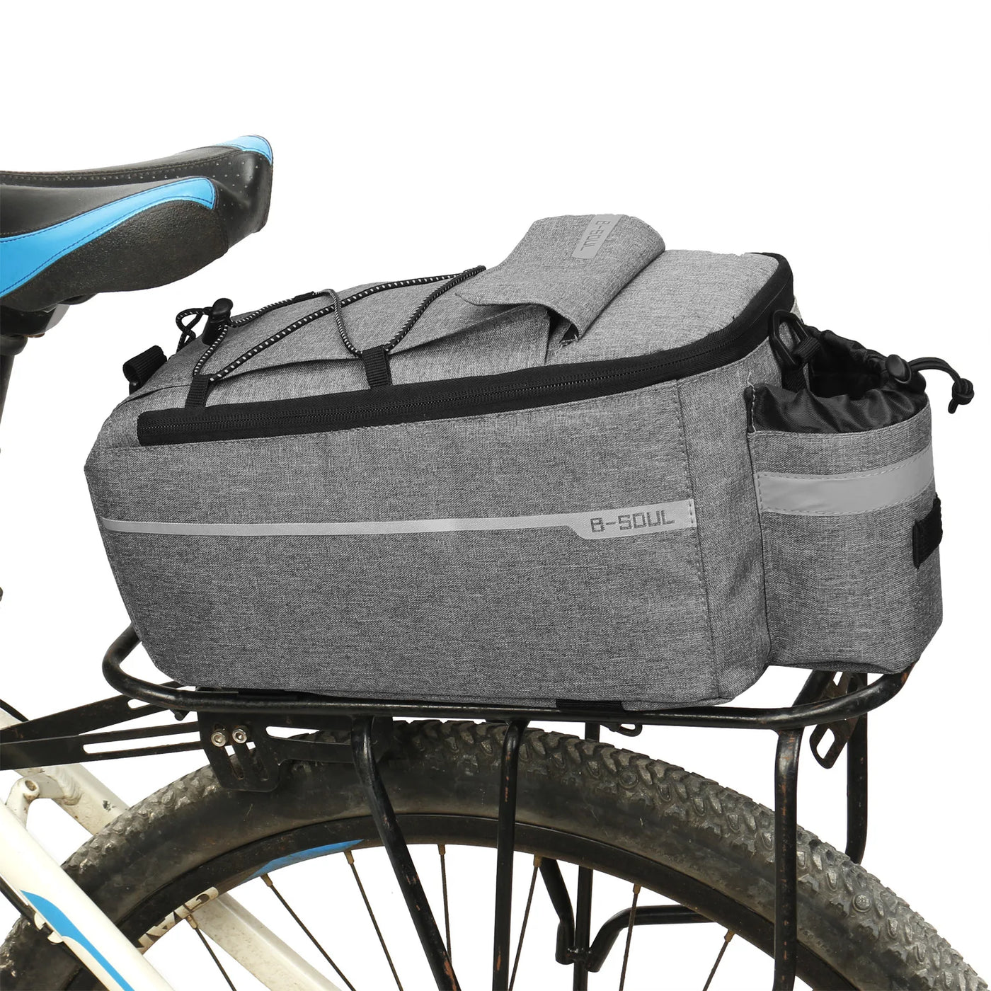 B-SOUL Mountain Bike Back Pack Electric Folding Shelf Bag Riding Equipment Camel Bag Bike Accessories Backseat Bag