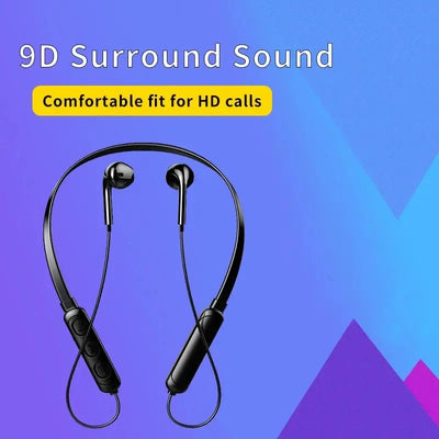 Neck Hanging Wireless Bluetooth Headset Stereo Noise Reduction Sports Headphones With Microphone Universal Compatibility Device
