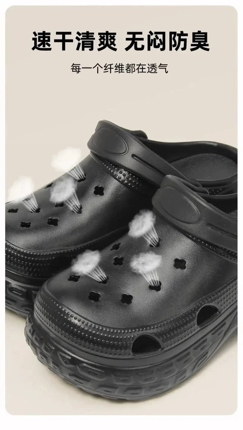 Women's Clogs Summer Slippers Platform Clog Sandals Outdoor Indoor Slippers Women Heeled Slippers High Quality Shoes Slides