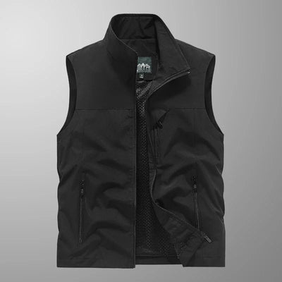 Summer Vest Men's Work Vest Large Size Golf Sleeveless Jacket Tactical windbreaker Hunting Camping Fishing waterproof Coat Parka