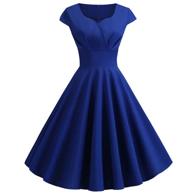 Pink Summer Elegant Party Midi Dress Women V Neck Vintage Robe Elegant Vintage Rockabilly Pin Up Party Office Midi Dresses