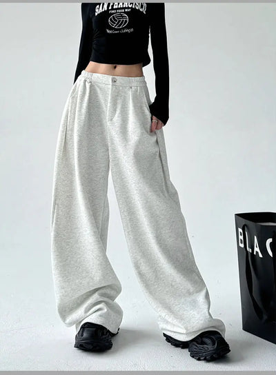 Wide Leg Pants Women's Autumn and Winter New Loose Sports Casual Pants