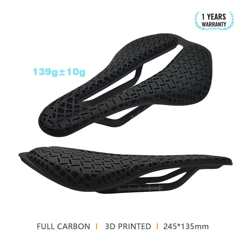 3D Printed Bike Saddle Carbon Fiber Hollow Comfortable Breathable MTB Mountain Road Bicycle Cycling Saddles