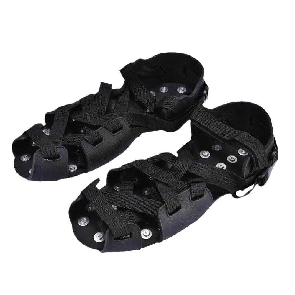 Crampons For Hiking Boots 32-Spikes Crampons Ice Cleats Traction Snow Grips Winter Ice Snow Grips Traction Cleats  For Walking