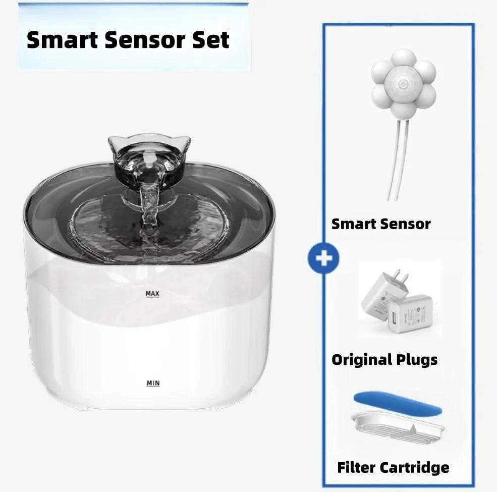 Pet water dispenser intelligent sensor cat water dispenser automatic circulation filtration water drinking  Australia Plug C004