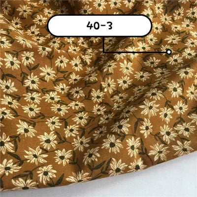 145x50/100cm Cotton Linen Small Floral Printed Fabric For Women's Clothing, Decorative Fabric DIY Handmade Sewing Cloth TJ20270