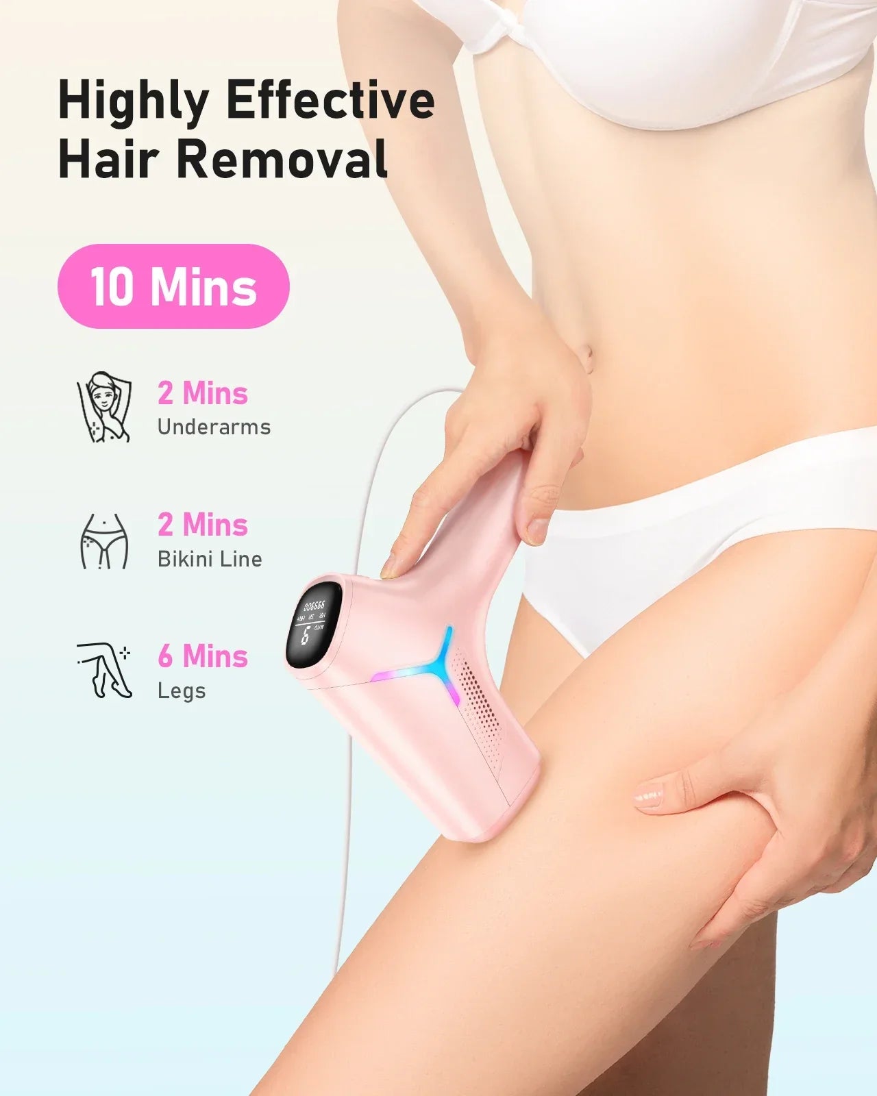 990000 Flashes Laser Hair Removal for Women and Men Body Bikini and Facial Areas Painless Permanent HairRemoval IPL Hair Removal