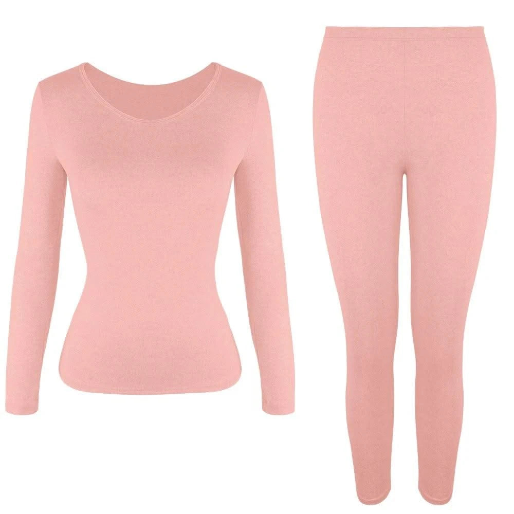 Thermal Underwear Women Autumn Winter Under Layer Clothes New Warm Pajamas Sets for Female 2 Pieces Long John Top Legging