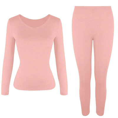Thermal Underwear Women Autumn Winter Under Layer Clothes New Warm Pajamas Sets for Female 2 Pieces Long John Top Legging
