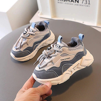 Trendy Children Shoes Spring Autumn Casual Sports Sneakers Breathable Running Shoes 1-6-year-old Baby Shoes Soft Sole Leather