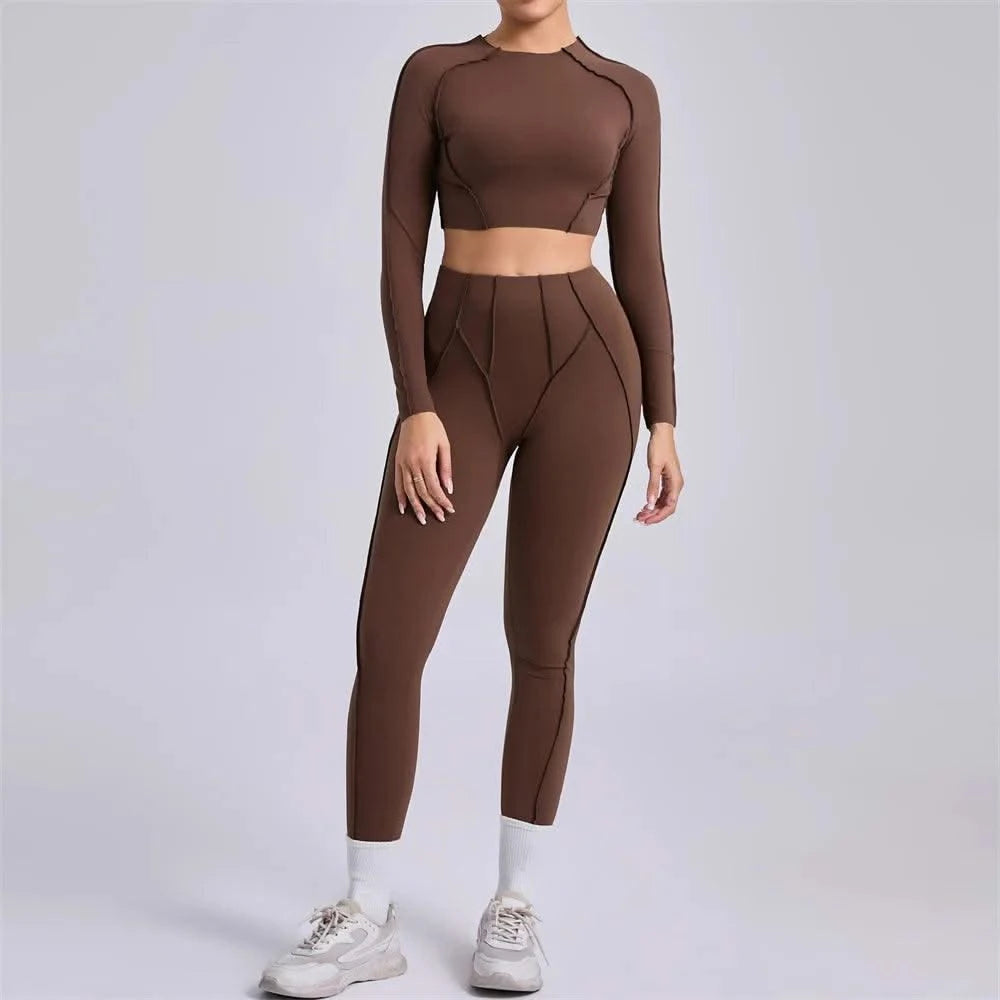 Women Nude Straps Yoga Sets Activewear