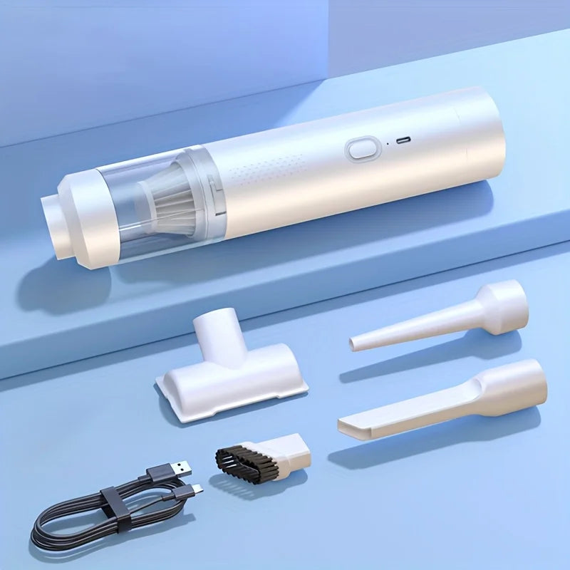Portable Handheld Car Vacuum Cleaner - Wireless, USB Rechargeable, Powerful Suction, Suitable for Home and Car Use