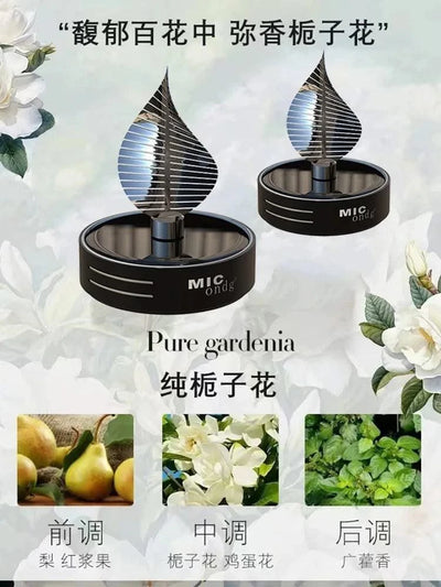 Car aromatherapy perfume car premium sense of niche rotating solar car gold leaf aromatherapy net red perfume new
