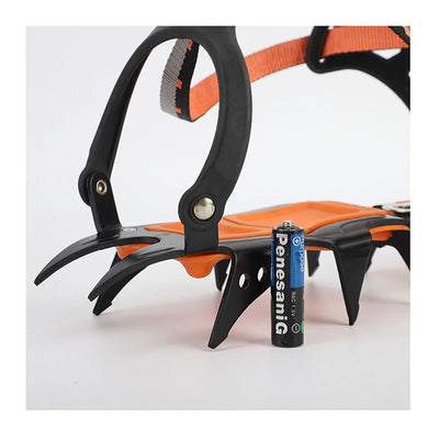 12 Tooth Ice Snow Crampons Anti-Slip Climbing Gripper Shoe Covers Spike Cleats Stainless Steel Snow Skid Crampon For Sport