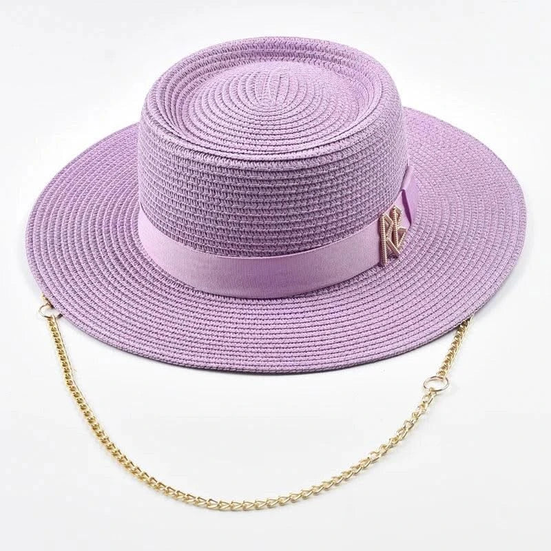 Summer Straw Hats for Women Ribbon Decoration Elegant Ladies Party Dress Hats Travel Beach Sun Hat Chapeau Femme