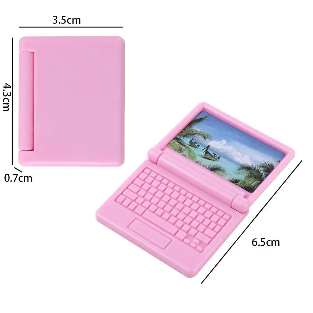 DIY Accessories Doll House Decoration Crafts Dollhouse Miniature Dollhouse Computer Simulation Laptop Dollhouse Furniture