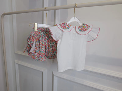 Summer Clothes Set for Baby Girls Kids Kawaii Vest Tops and Floral Printed Butt Pants Children Korean Style Casual Playwear