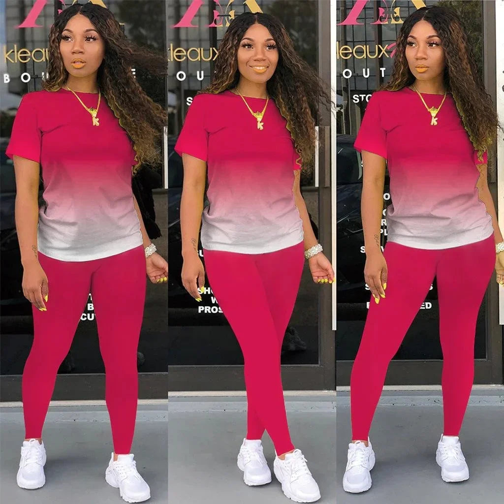 New Two Piece Set Women Tracksuits Sets Brand Printed Hoodie Pants Sweatshirt Set Sports Suit For Women Clothing